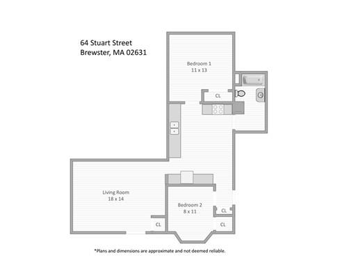 64 Stuart St,Brewster,Massachusetts 02631,2 Bedrooms Bedrooms,1 BathroomBathrooms,Single family,Stuart St,72358831