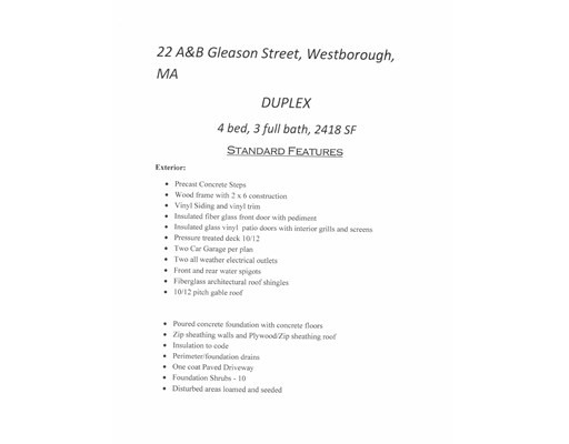 22 Gleason Street, Westborough, Massachusetts 01581, 4 Bedrooms Bedrooms, ,3 BathroomsBathrooms,Single family,For Sale,Gleason Street,72969985
