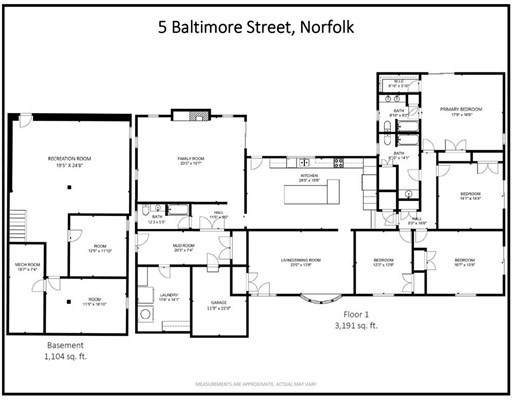 5 Baltimore Street, Norfolk, Massachusetts 02056, 4 Bedrooms Bedrooms, ,3 BathroomsBathrooms,Single family,For Sale,Baltimore Street,73012118