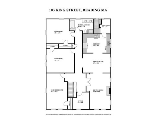 103 KING STREET, Reading, Massachusetts 01867, 3 Bedrooms Bedrooms, ,1 BathroomBathrooms,Single family,For Sale,KING STREET,73024619